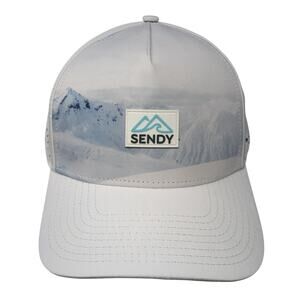 Sendy Snapback Trucker Hat White OS Adjustable Breathable Mesh Back 6 Panel